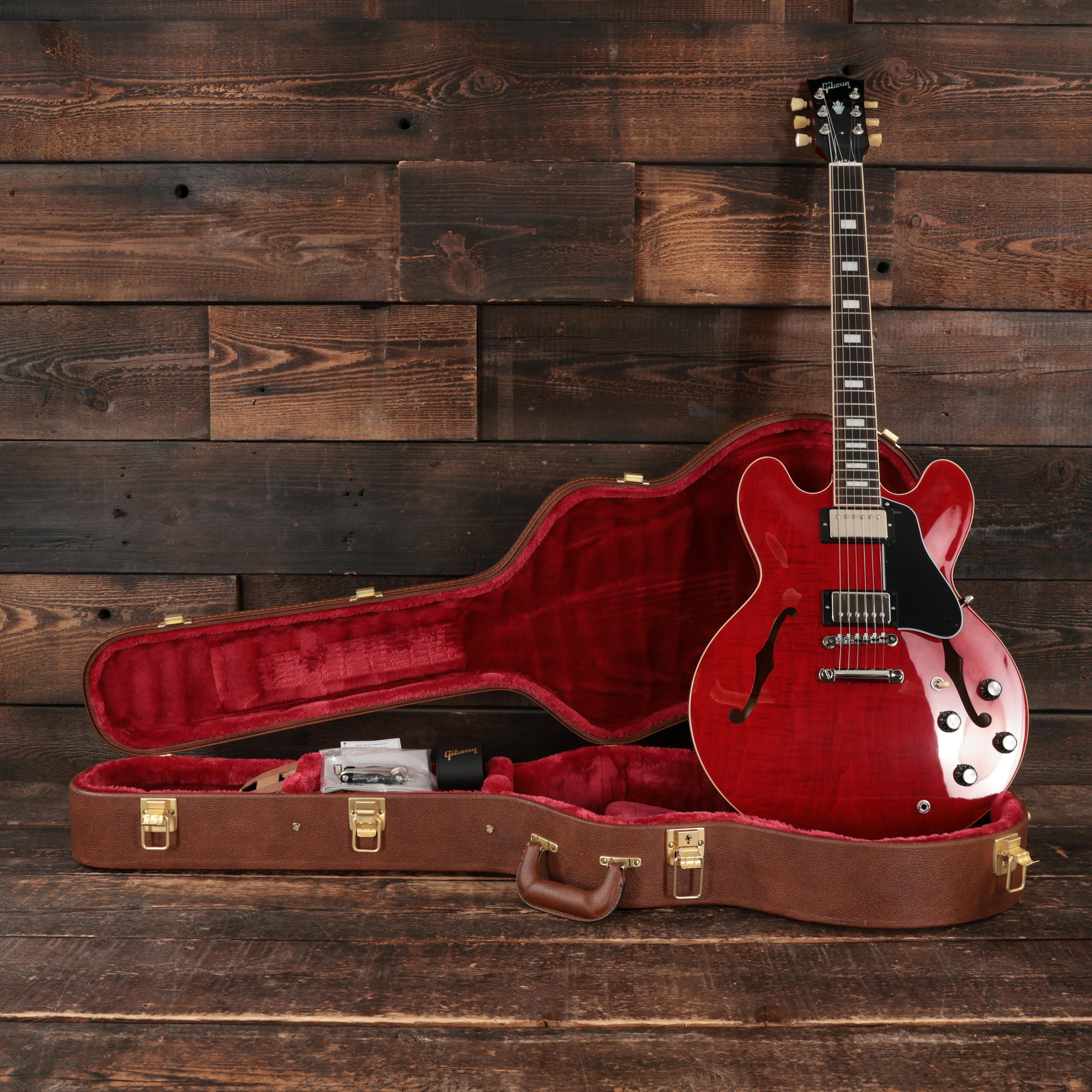 ギター Gibson ES-335 FIgured (Sixties Cherry) Gibson ES-335 Figured Semi Hollow Electric Guitar in Sixties